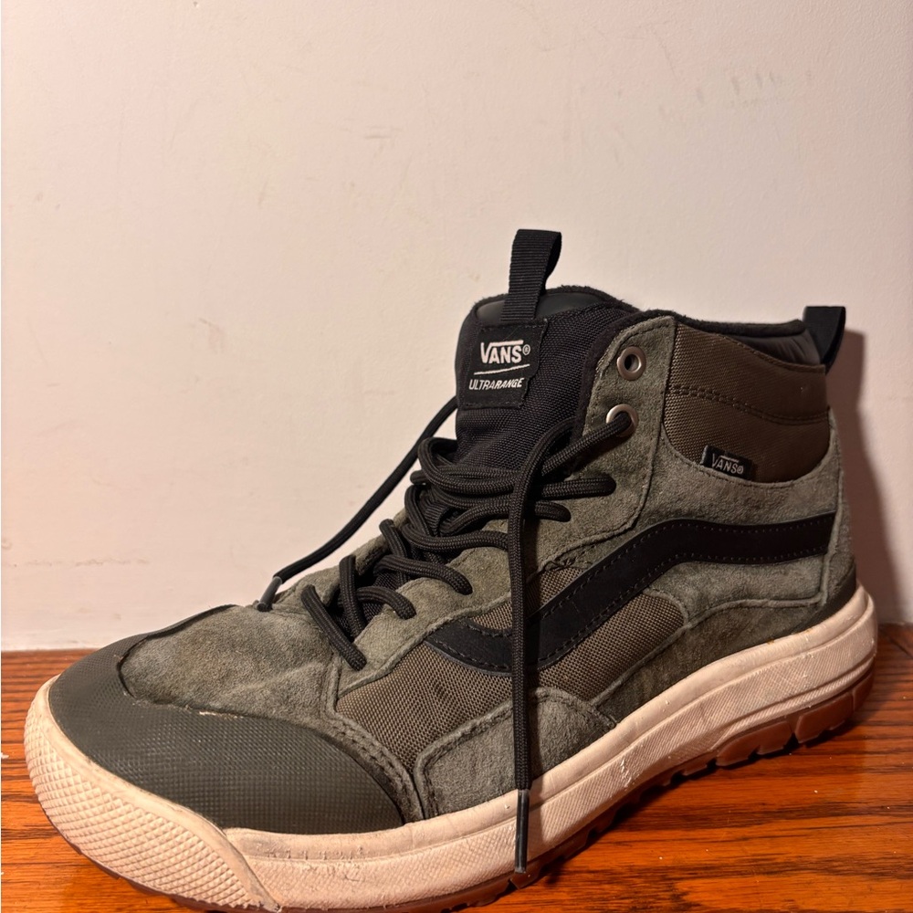 Vans High-Top Sneakers - Olive and Black